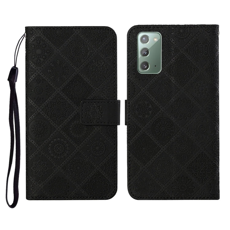 For Samsung Galaxy Note20 Ethnic Style Embossed Pattern Horizontal Flip Leather Case with Holder & Card Slots & Wallet & Lanyard