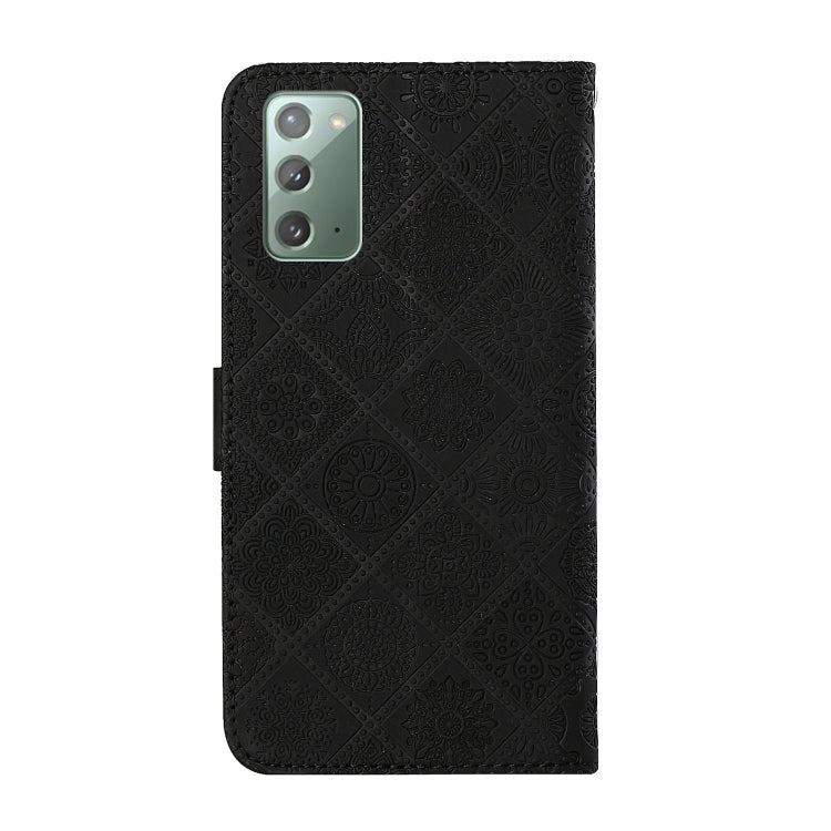 For Samsung Galaxy Note20 Ethnic Style Embossed Pattern Horizontal Flip Leather Case with Holder & Card Slots & Wallet & Lanyard