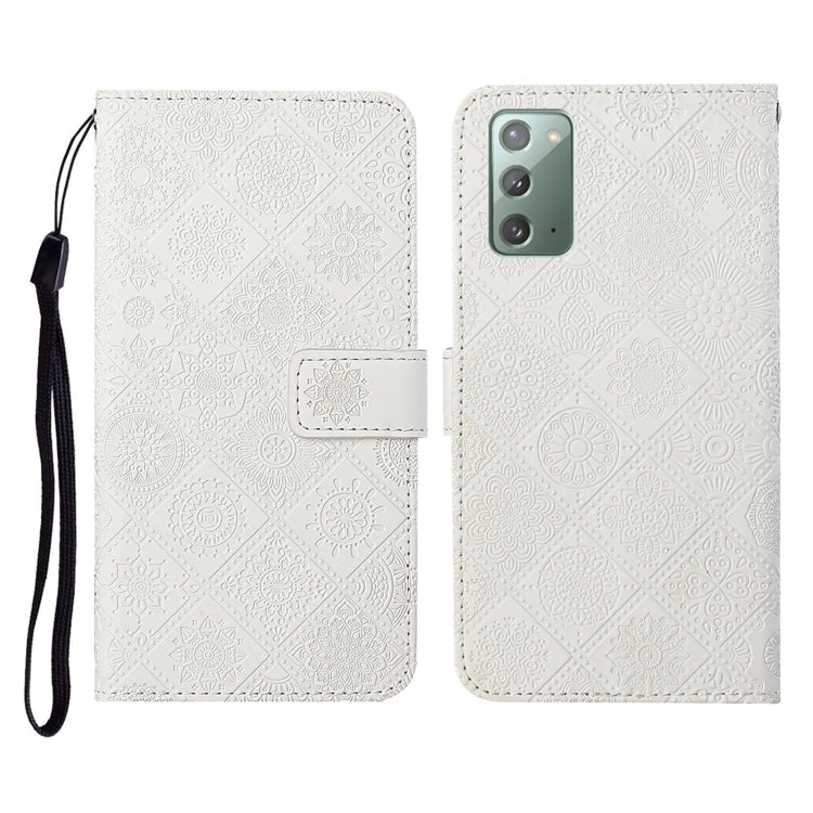 For Samsung Galaxy Note20 Ethnic Style Embossed Pattern Horizontal Flip Leather Case with Holder & Card Slots & Wallet & Lanyard
