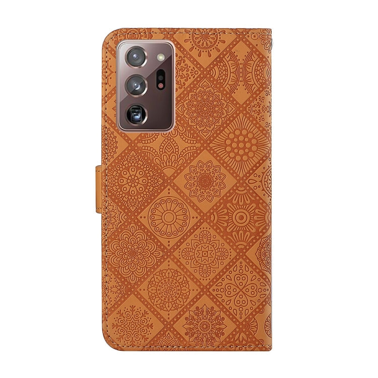 For Samsung Galaxy Note20 Ultra Ethnic Style Embossed Pattern Horizontal Flip Leather Case with Holder & Card Slots & Wallet & Lanyard