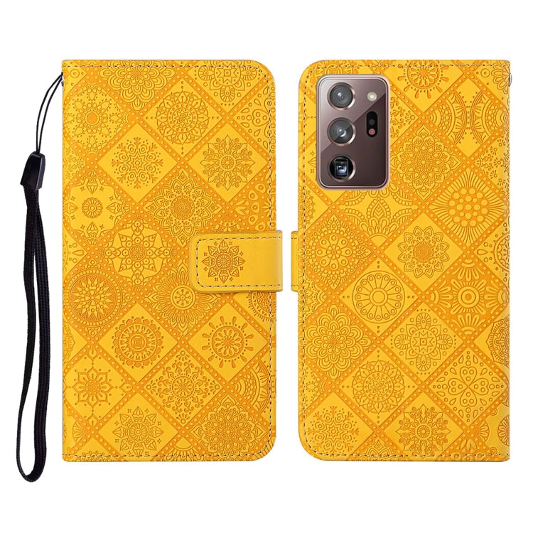 For Samsung Galaxy Note20 Ultra Ethnic Style Embossed Pattern Horizontal Flip Leather Case with Holder & Card Slots & Wallet & Lanyard