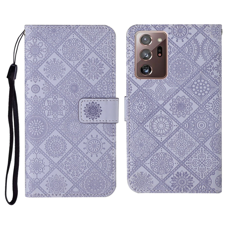 For Samsung Galaxy Note20 Ultra Ethnic Style Embossed Pattern Horizontal Flip Leather Case with Holder & Card Slots & Wallet & Lanyard