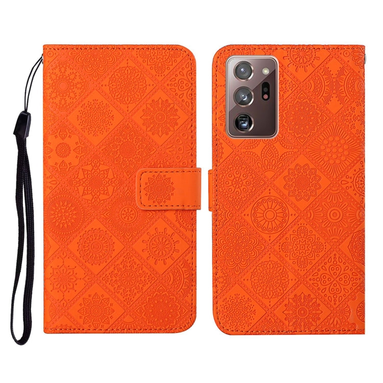 For Samsung Galaxy Note20 Ultra Ethnic Style Embossed Pattern Horizontal Flip Leather Case with Holder & Card Slots & Wallet & Lanyard
