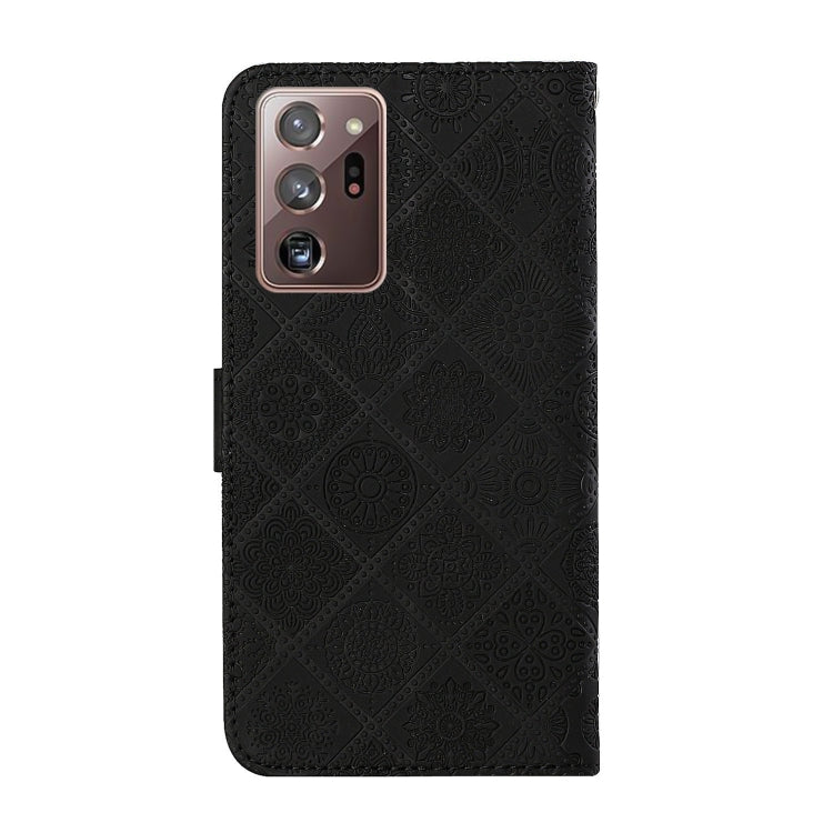 For Samsung Galaxy Note20 Ultra Ethnic Style Embossed Pattern Horizontal Flip Leather Case with Holder & Card Slots & Wallet & Lanyard