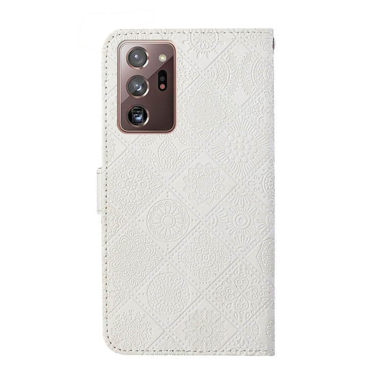 For Samsung Galaxy Note20 Ultra Ethnic Style Embossed Pattern Horizontal Flip Leather Case with Holder & Card Slots & Wallet & Lanyard