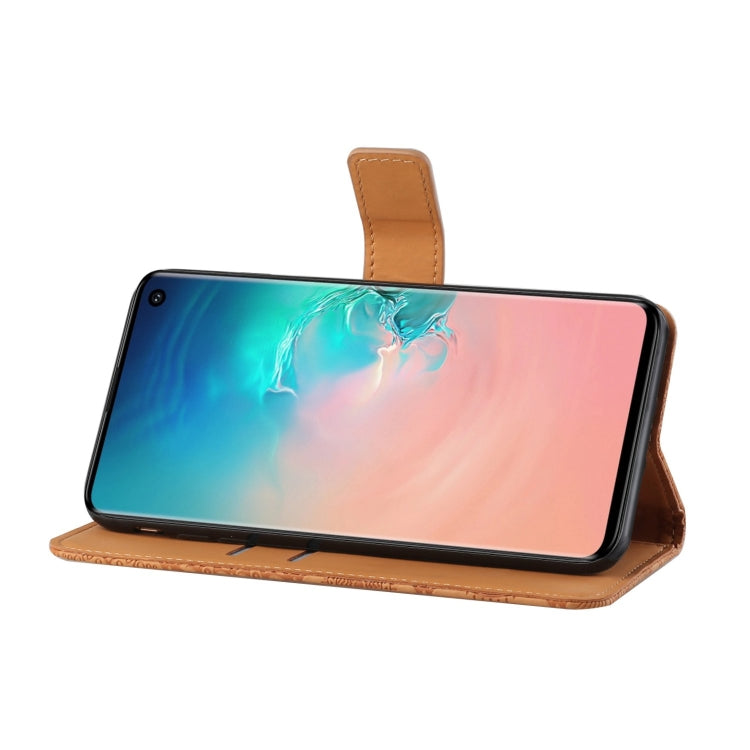 For Samsung Galaxy S10 Ethnic Style Embossed Pattern Horizontal Flip Leather Case with Holder & Card Slots & Wallet & Lanyard