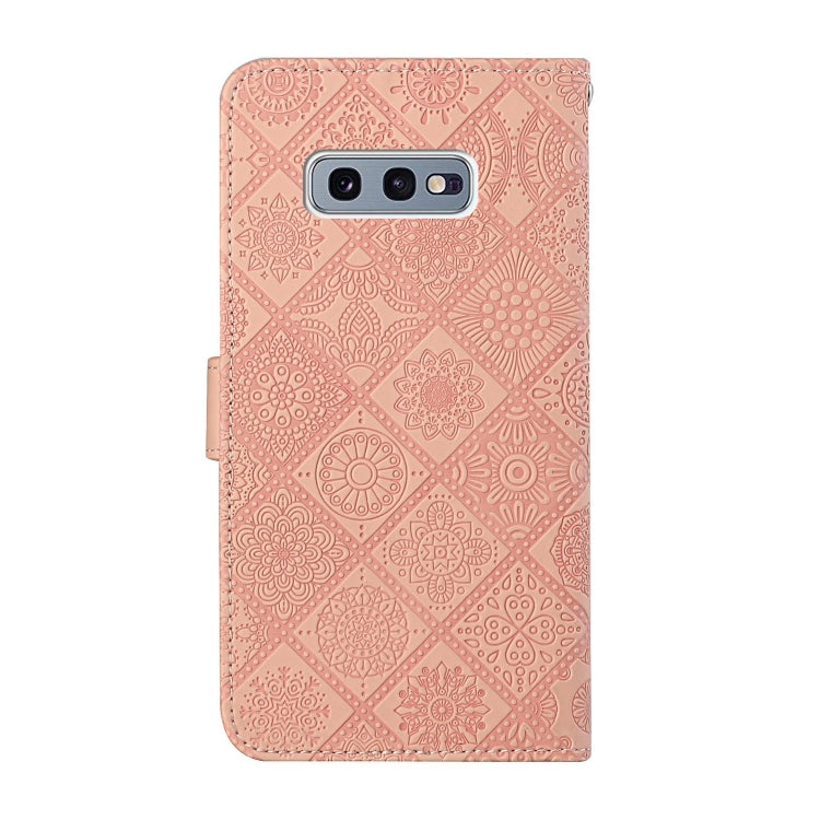 For Samsung Galaxy S10e Ethnic Style Embossed Pattern Horizontal Flip Leather Case with Holder & Card Slots & Wallet & Lanyard