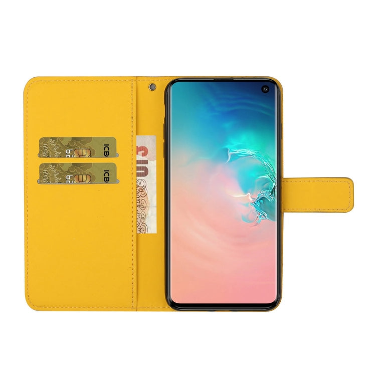 For Samsung Galaxy S10e Ethnic Style Embossed Pattern Horizontal Flip Leather Case with Holder & Card Slots & Wallet & Lanyard