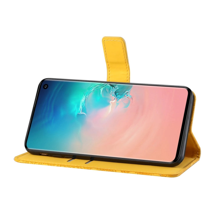 For Samsung Galaxy S10e Ethnic Style Embossed Pattern Horizontal Flip Leather Case with Holder & Card Slots & Wallet & Lanyard