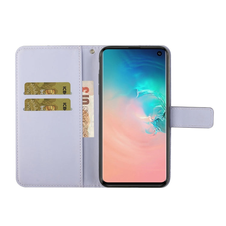 For Samsung Galaxy S10e Ethnic Style Embossed Pattern Horizontal Flip Leather Case with Holder & Card Slots & Wallet & Lanyard