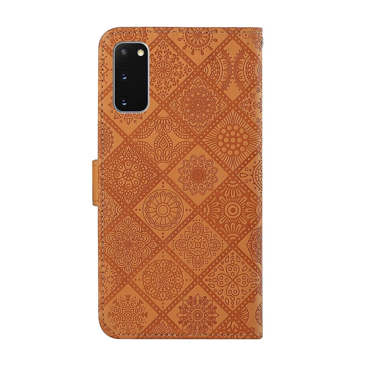 For Samsung Galaxy S20 Ethnic Style Embossed Pattern Horizontal Flip Leather Case with Holder & Card Slots & Wallet & Lanyard