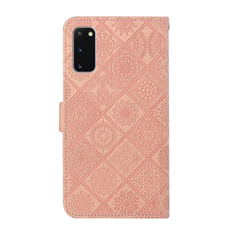 For Samsung Galaxy S20 Ethnic Style Embossed Pattern Horizontal Flip Leather Case with Holder & Card Slots & Wallet & Lanyard