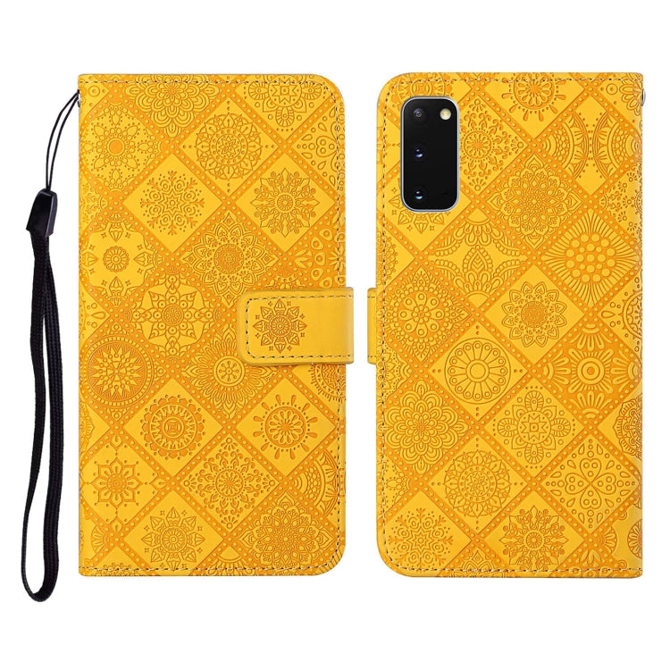 For Samsung Galaxy S20 Ethnic Style Embossed Pattern Horizontal Flip Leather Case with Holder & Card Slots & Wallet & Lanyard
