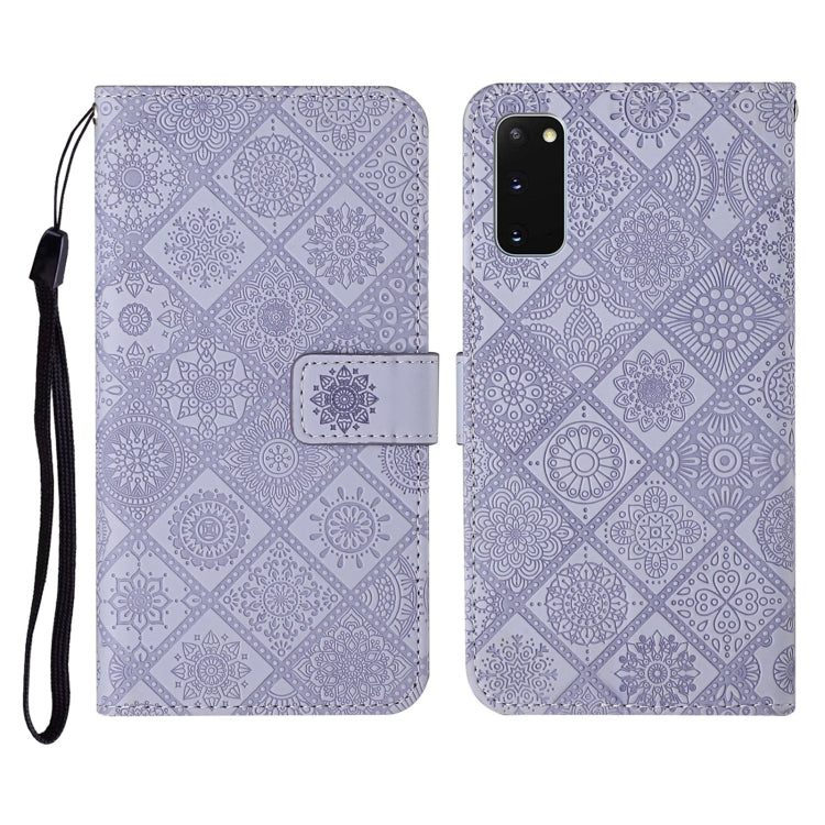 For Samsung Galaxy S20 Ethnic Style Embossed Pattern Horizontal Flip Leather Case with Holder & Card Slots & Wallet & Lanyard