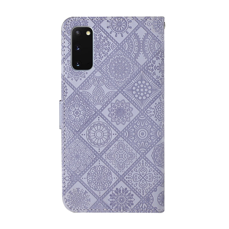 For Samsung Galaxy S20 Ethnic Style Embossed Pattern Horizontal Flip Leather Case with Holder & Card Slots & Wallet & Lanyard