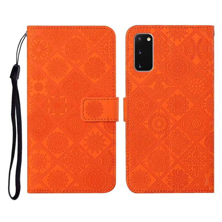 For Samsung Galaxy S20 Ethnic Style Embossed Pattern Horizontal Flip Leather Case with Holder & Card Slots & Wallet & Lanyard