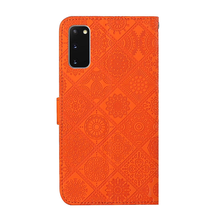For Samsung Galaxy S20 Ethnic Style Embossed Pattern Horizontal Flip Leather Case with Holder & Card Slots & Wallet & Lanyard