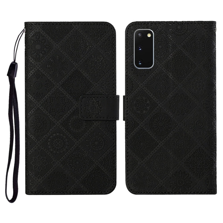 For Samsung Galaxy S20 Ethnic Style Embossed Pattern Horizontal Flip Leather Case with Holder & Card Slots & Wallet & Lanyard