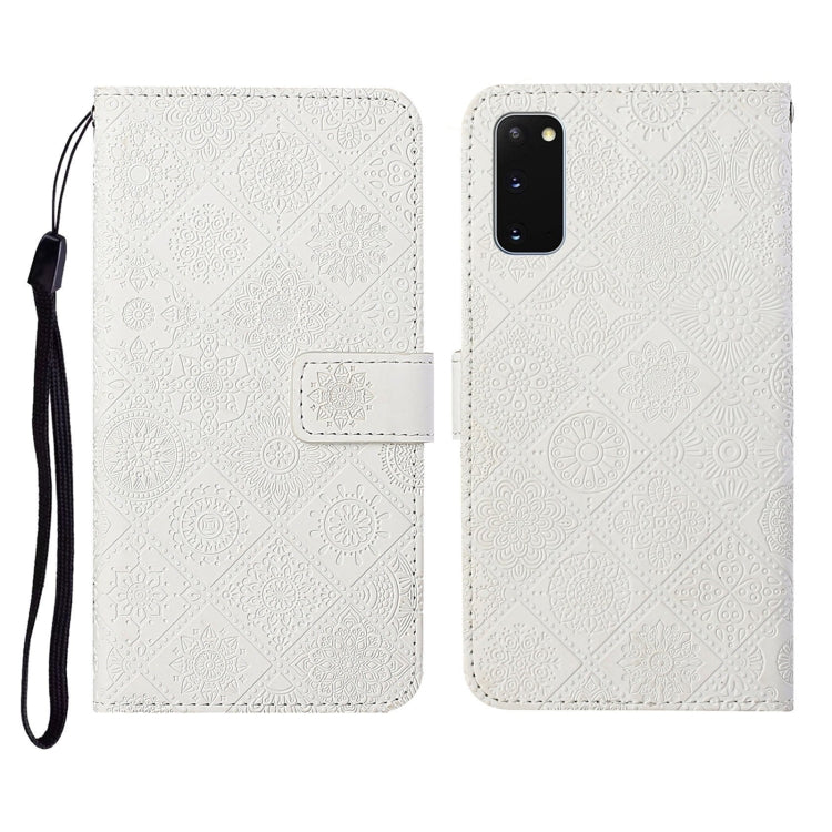For Samsung Galaxy S20 Ethnic Style Embossed Pattern Horizontal Flip Leather Case with Holder & Card Slots & Wallet & Lanyard