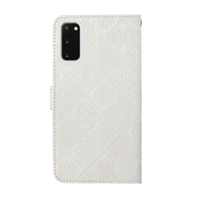 For Samsung Galaxy S20 Ethnic Style Embossed Pattern Horizontal Flip Leather Case with Holder & Card Slots & Wallet & Lanyard