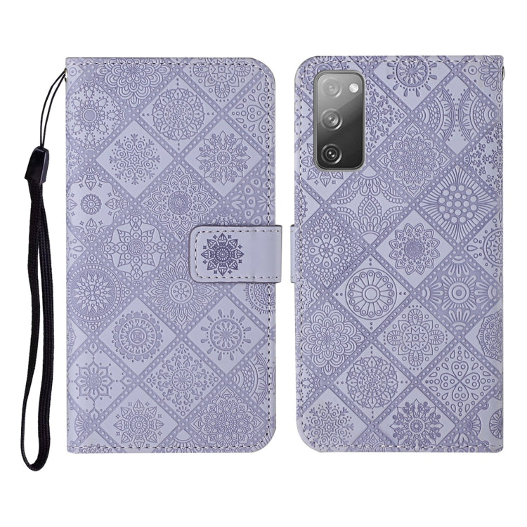 For Samsung Galaxy S20 FE Ethnic Style Embossed Pattern Horizontal Flip Leather Case with Holder & Card Slots & Wallet & Lanyard