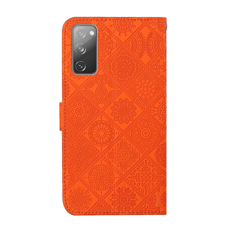 For Samsung Galaxy S20 FE Ethnic Style Embossed Pattern Horizontal Flip Leather Case with Holder & Card Slots & Wallet & Lanyard