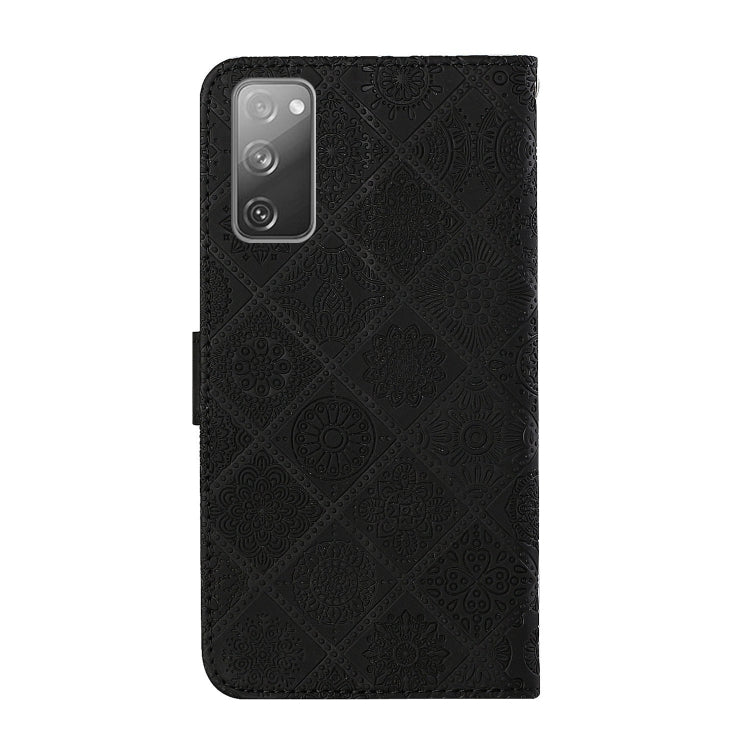 For Samsung Galaxy S20 FE Ethnic Style Embossed Pattern Horizontal Flip Leather Case with Holder & Card Slots & Wallet & Lanyard