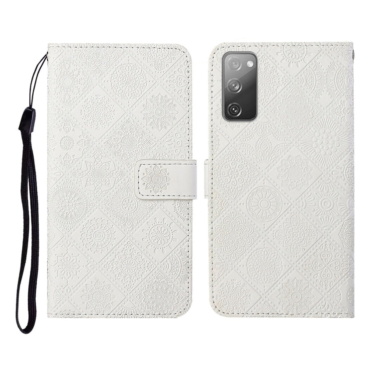For Samsung Galaxy S20 FE Ethnic Style Embossed Pattern Horizontal Flip Leather Case with Holder & Card Slots & Wallet & Lanyard