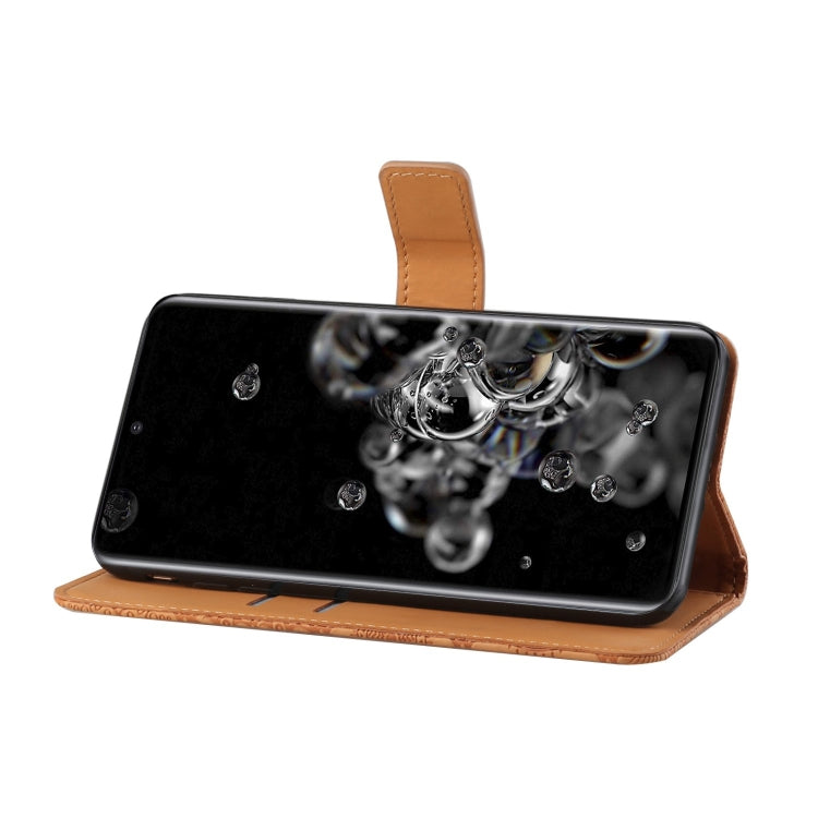 For Samsung Galaxy S20 Ultra Ethnic Style Embossed Pattern Horizontal Flip Leather Case with Holder & Card Slots & Wallet & Lanyard