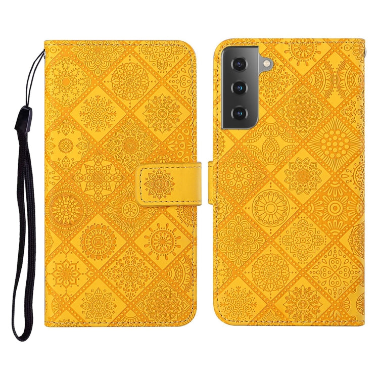 For Samsung Galaxy Galaxy S21 5G Ethnic Style Embossed Pattern Horizontal Flip Leather Case with Holder & Card Slots & Wallet & Lanyard