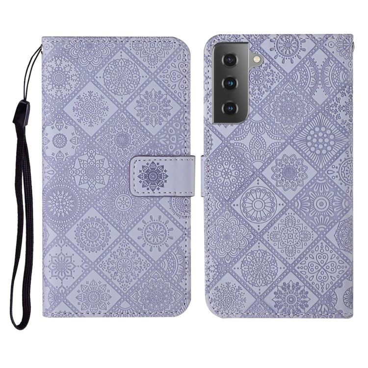 For Samsung Galaxy S21+ 5G Ethnic Style Embossed Pattern Horizontal Flip Leather Case with Holder & Card Slots & Wallet & Lanyard