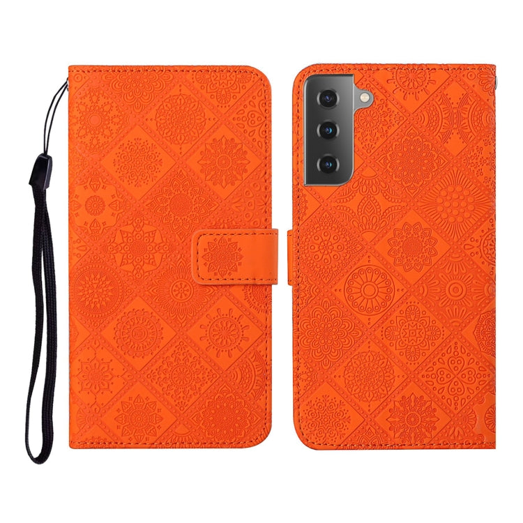 For Samsung Galaxy S21+ 5G Ethnic Style Embossed Pattern Horizontal Flip Leather Case with Holder & Card Slots & Wallet & Lanyard