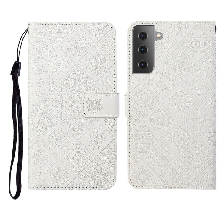 For Samsung Galaxy S21+ 5G Ethnic Style Embossed Pattern Horizontal Flip Leather Case with Holder & Card Slots & Wallet & Lanyard