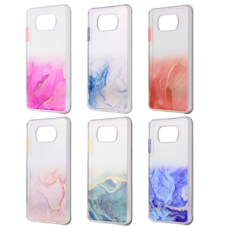 For Xiaomi Poco X3 NFC Marble Texture TPU + PC Protective Case