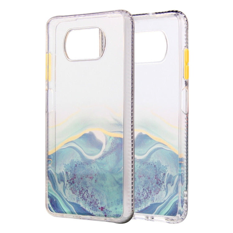 For Xiaomi Poco X3 NFC Marble Texture TPU + PC Protective Case