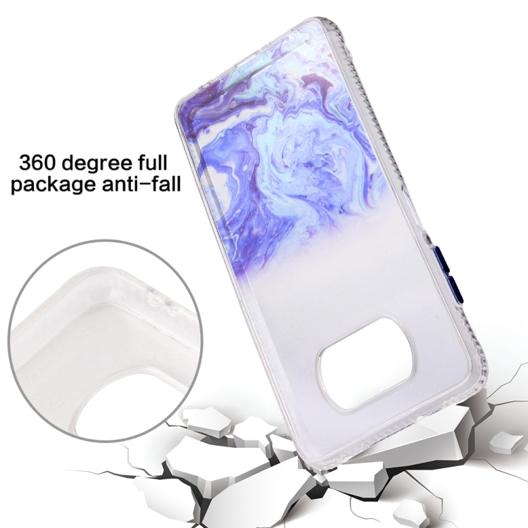 For Xiaomi Poco X3 NFC Marble Texture TPU + PC Protective Case