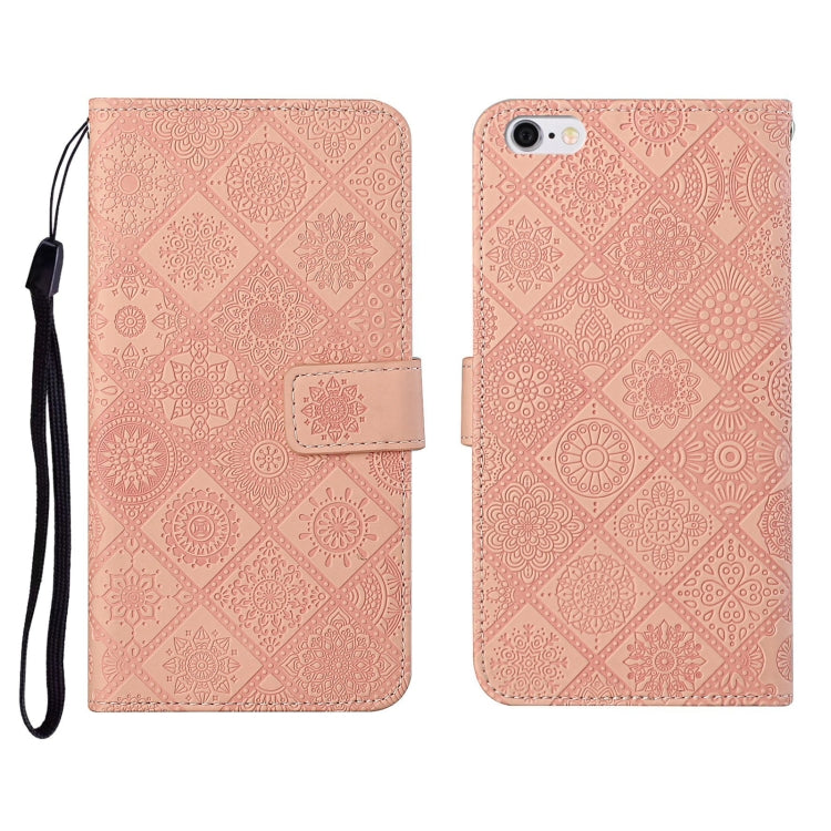 Ethnic Style Embossed Pattern Horizontal Flip Leather Case with Holder & Card Slots & Wallet & Lanyard For iPhone 6 Plus