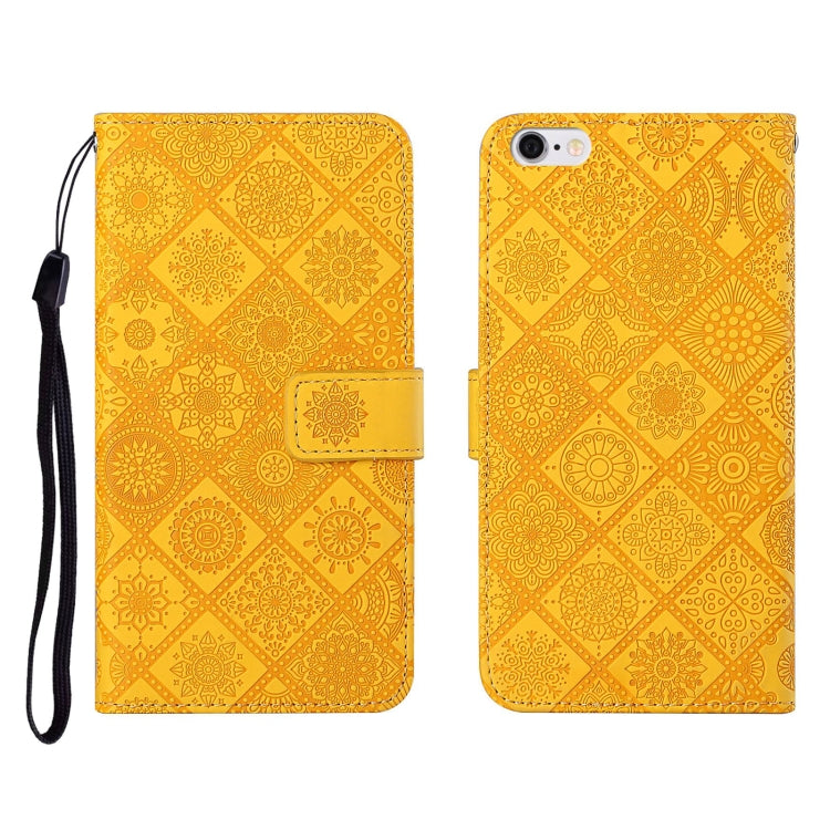 Ethnic Style Embossed Pattern Horizontal Flip Leather Case with Holder & Card Slots & Wallet & Lanyard For iPhone 6 Plus