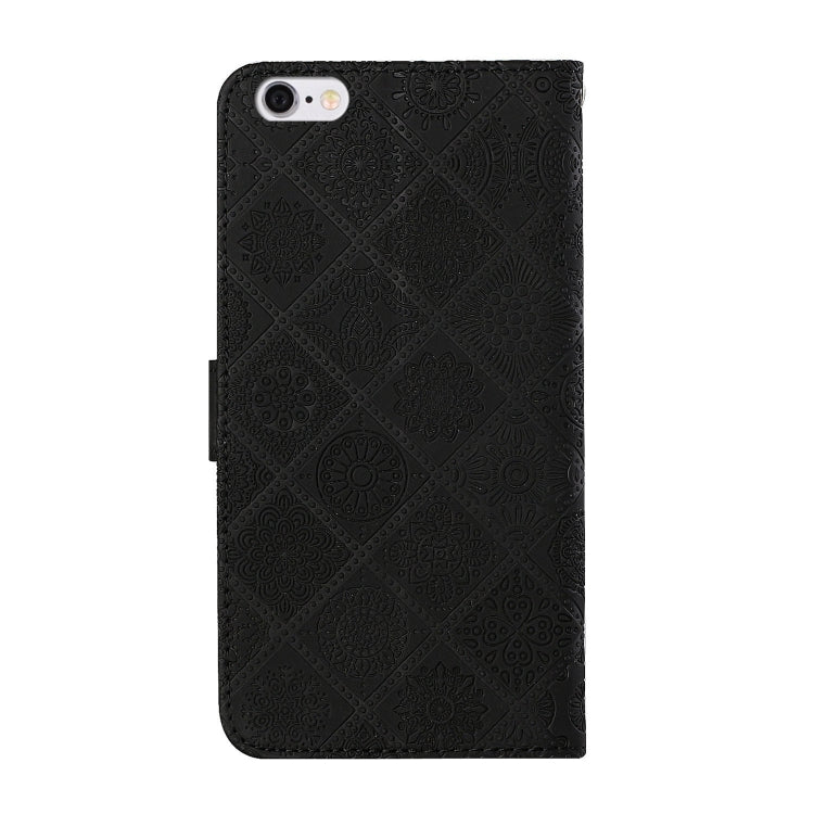 Ethnic Style Embossed Pattern Horizontal Flip Leather Case with Holder & Card Slots & Wallet & Lanyard For iPhone 6 Plus