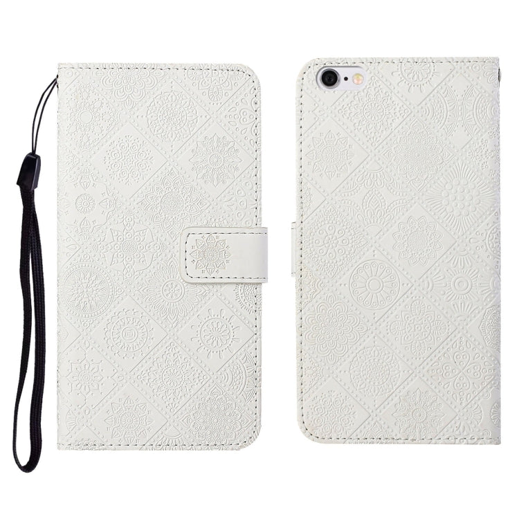 Ethnic Style Embossed Pattern Horizontal Flip Leather Case with Holder & Card Slots & Wallet & Lanyard For iPhone 6 Plus