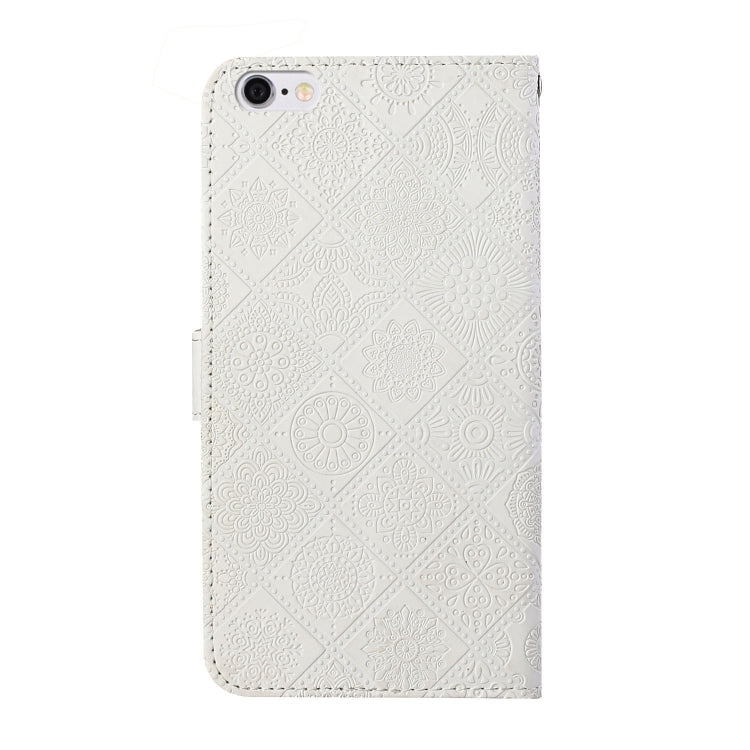 Ethnic Style Embossed Pattern Horizontal Flip Leather Case with Holder & Card Slots & Wallet & Lanyard For iPhone 6 Plus