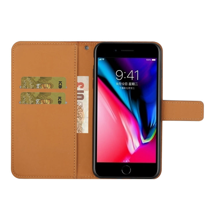 Ethnic Style Embossed Pattern Horizontal Flip Leather Case with Holder & Card Slots & Wallet & Lanyard For iPhone 8 Plus / 7 Plus