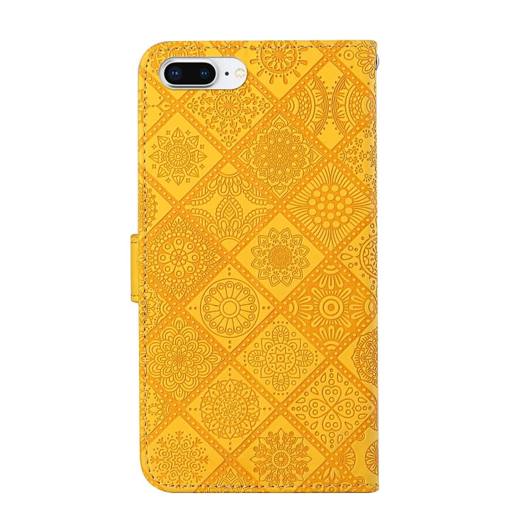 Ethnic Style Embossed Pattern Horizontal Flip Leather Case with Holder & Card Slots & Wallet & Lanyard For iPhone 8 Plus / 7 Plus