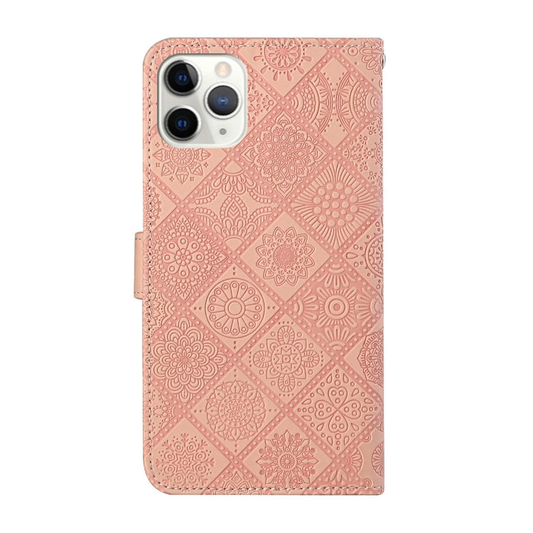 For iPhone 11 Pro Ethnic Style Embossed Pattern Horizontal Flip Leather Case with Holder & Card Slots & Wallet & Lanyard