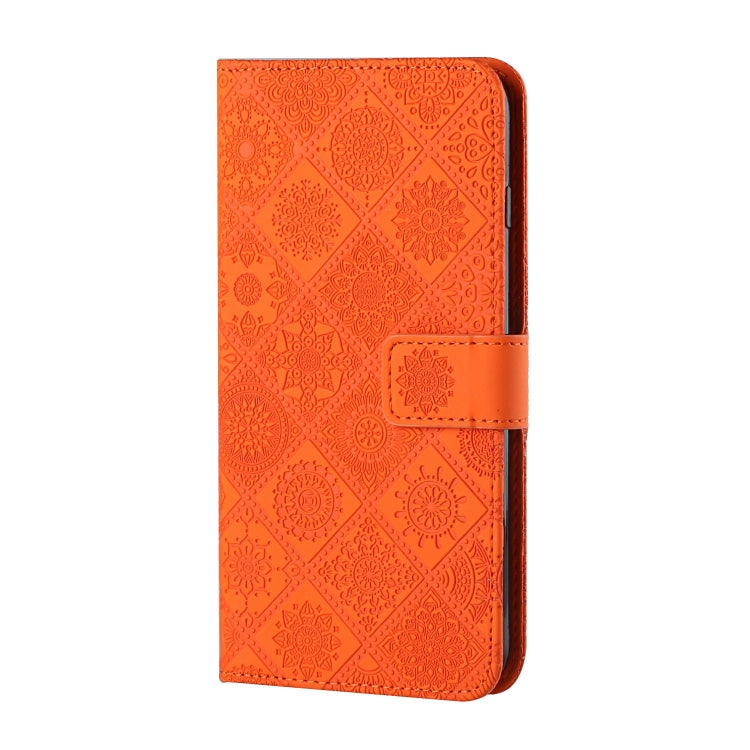 For iPhone 11 Pro Ethnic Style Embossed Pattern Horizontal Flip Leather Case with Holder & Card Slots & Wallet & Lanyard