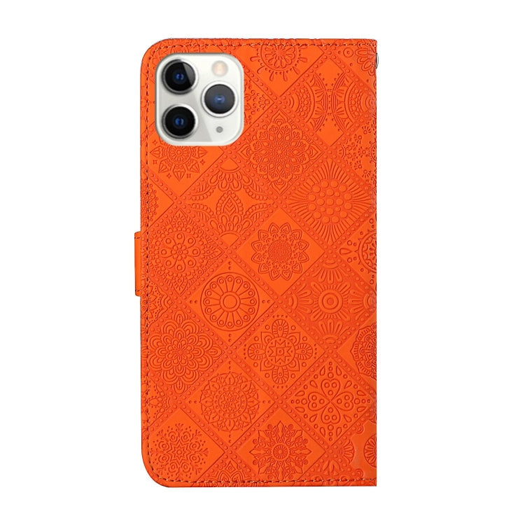 For iPhone 11 Pro Ethnic Style Embossed Pattern Horizontal Flip Leather Case with Holder & Card Slots & Wallet & Lanyard