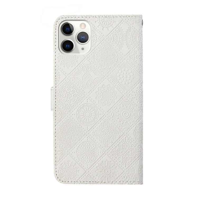 For iPhone 11 Pro Ethnic Style Embossed Pattern Horizontal Flip Leather Case with Holder & Card Slots & Wallet & Lanyard