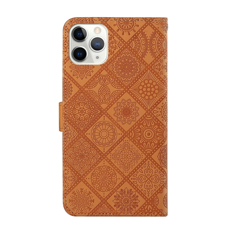 For iPhone 11 Pro Max Ethnic Style Embossed Pattern Horizontal Flip Leather Case with Holder & Card Slots & Wallet & Lanyard