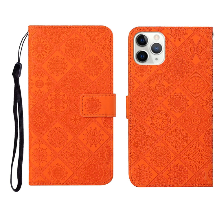 For iPhone 11 Pro Max Ethnic Style Embossed Pattern Horizontal Flip Leather Case with Holder & Card Slots & Wallet & Lanyard