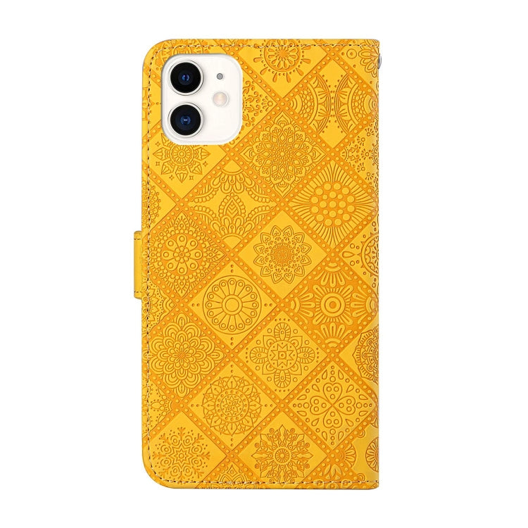 For iPhone 12 Ethnic Style Embossed Pattern Horizontal Flip Leather Case with Holder & Card Slots & Wallet & Lanyard